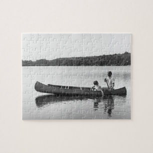 Couple in a Canoe Jigsaw Puzzle