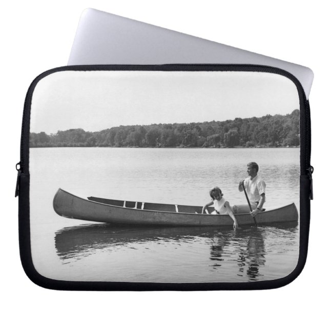 Couple in a Canoe Laptop Sleeve (Front)