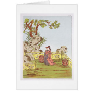 Couple in a Chinese garden, from 'Ornaments of Chi