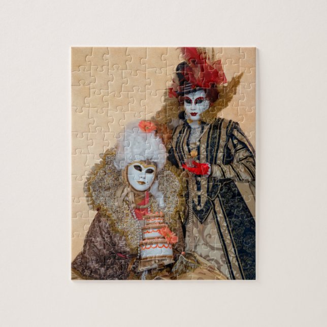Couple in Carnival Costume, Venice Jigsaw Puzzle (Vertical)