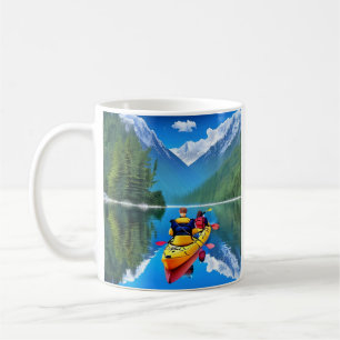 Couple in Kayak Kayaking Themed Coffee Mug
