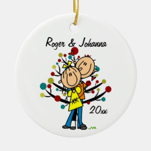 Couple in Love 1st Christmas Personalised Ornament