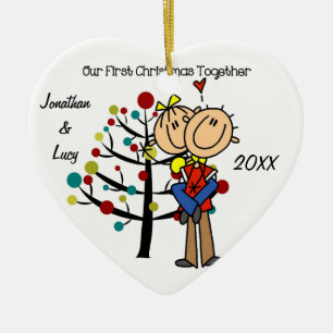 Couple in Love First Christmas Together Ornament