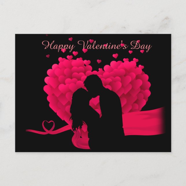 Couple in Love Happy Valentine's Day Postcard (Front)