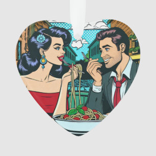 Couple in Love   Pop Art Ornament
