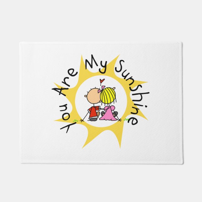 Couple in Love You Are My Sunshine Doormat (Front)
