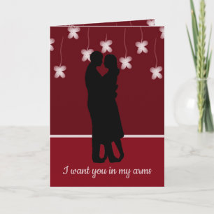 Couple in Silhouette Romantic Love Marry Me Holiday Card