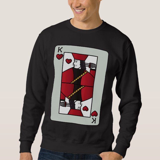Couple King of Heart Card Valentines  Pair Sweatshirt (Front)