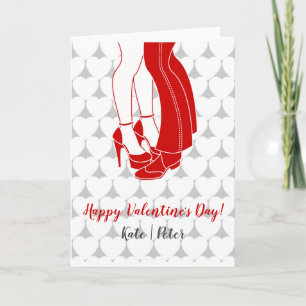 Couple kissing on Valentine's Day Holiday Card