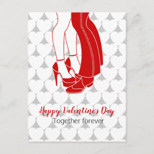 Couple kissing on Valentine's Day Postcard