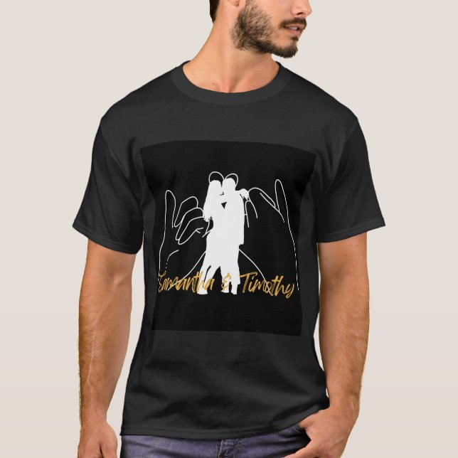 Couple Kissing Valentine's Day Men T-Shirt Black (Front)