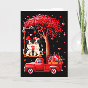 Couple Landseers Valentine Hearts Tree Pickup Truc Card