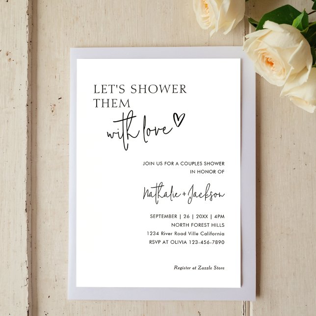 Couple Let's Shower Them With Love Bridal Invitation (Creator Uploaded)