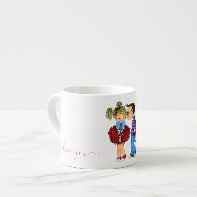Couple Love Espresso Cup - I Love You Forever (Front Left)