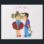 Couple Love Gift Wrapping Paper - I Love You<br><div class="desc">Cute Romantic Couple - Love - I Love You Kiss Boy and Girl - Fun Painting - Choose / Add Your Unique Text / Name / Color - Make Your Special Gift - Resize and move or remove / add elements - image / text with customization tool. Painting and Design...</div>