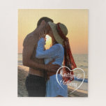 Couple Love Heart Photo Personalised Jigsaw Puzzle<br><div class="desc">Couple Love Heart Photo Personalised Jigsaw Puzzle. Create your own couple photo puzzle keepsake gift for your significant other personalised with names in a heart in your choice of font styles and colours and heart colour. Change the placement of the heart and text to accommodate your photo. Makes a meaningful,...</div>