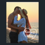 Couple Love Heart Photo Personalised Print<br><div class="desc">Couple Love Heart Photo Personalised Photo Enlargement. Create your own couple photo print personalised with names in a heart in your choice of font styles and colours and heart colour. Change the placement of the heart and text to accommodate your photo. Makes a meaningful, memorable gift for a girlfriend, boyfriend,...</div>