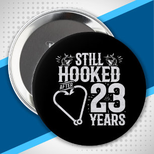 Couple Married 23 Years - 23rd Wedding Anniversary 10 Cm Round Badge