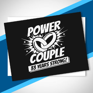 Couple Married 33 Years - 33rd Wedding Anniversary Postcard