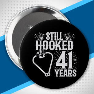 Couple Married 41 Years - 41st Wedding Anniversary 10 Cm Round Badge
