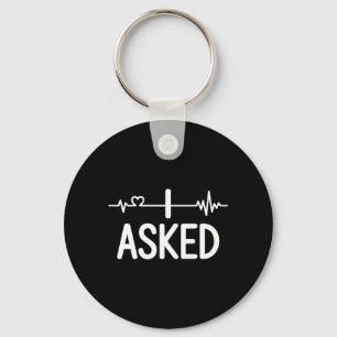 Couple Matching Engagement Party I Asked Premium Key Ring
