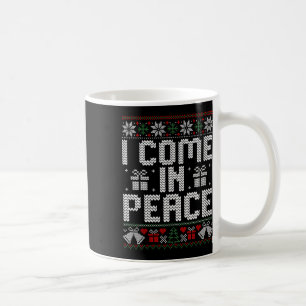 Couple Matching Peace I Come In Peace Ugly Sweater Coffee Mug