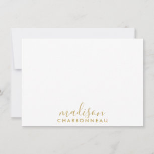 Couple Monogram Minimalist Gold Script  Card