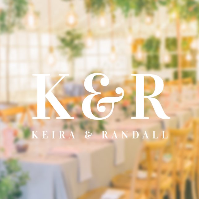 Couple Monogram Minimalist Simple White Nameplate (Creator Uploaded)