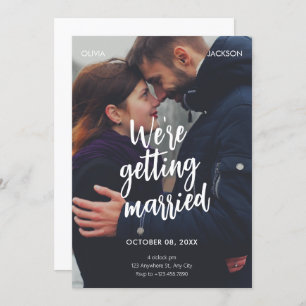 Couple movie poster photo wedding  invitation