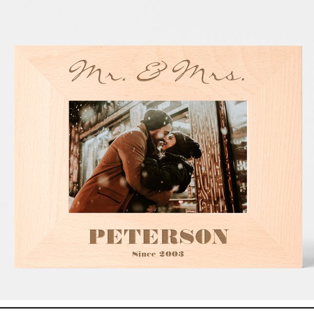 Couple Mr Mrs Dates Custom Wood Picture Frames  (Creator Uploaded)