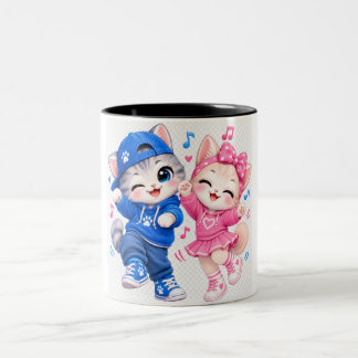 Couple mug Cute Dancing Cats Couple Mug | 