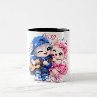 Couple mug,Cute Singing Cats Mug 