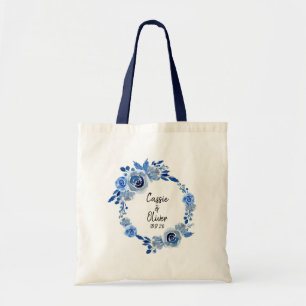 Couple Name and Date Wedding Party Favour Tote