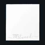 Couple Name Monogram  Notepad<br><div class="desc">A delicate elegant soft light and dark grey couple's name monogram in vintage sans serif type,  contrasted with a handwritten style script font. Elegant wedding stationery note pad for newlyweds or longtime spouses. Blending vintage and modern styles. Order in larger quantities for greater savings.</div>