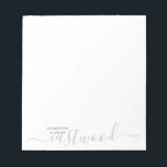Couple Name Monogram  Notepad<br><div class="desc">A delicate elegant soft light and dark grey couple's name monogram in vintage sans serif type,  contrasted with a handwritten style script font. Elegant wedding stationery note pad for newlyweds or longtime spouses. Blending vintage and modern styles. Order in larger quantities for greater savings.</div>