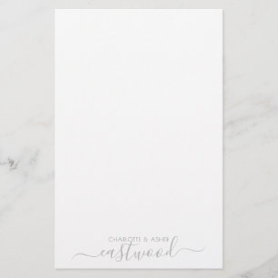 Couple Name Newlyweds Name Stationery