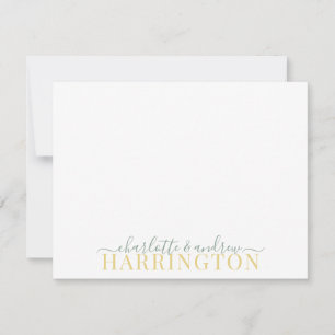 Couple Name Wedding Monogram Pastel Green Mustard Card
