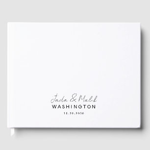 Couple Name Wedding Monogram Script Name  Guest Book