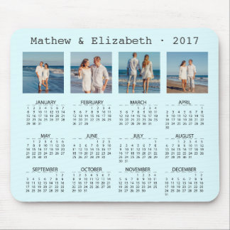 Couple Names and Photos | 2017 Photo Calendar Mouse Pad