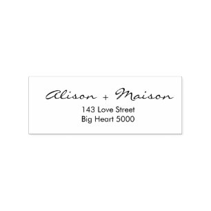 Couple Names Custom rubber stamp & ink