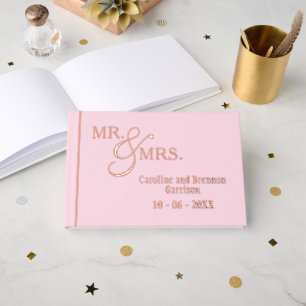 Couple Names Established Date Year Gold Guest Book