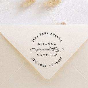 Couple Names Wedding Return Address Self-inking Stamp