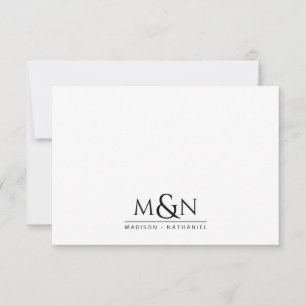 Couple Newlywed Ampersand Monogram Card