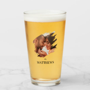 Couple Newlywed Simple Modern Photo Glass