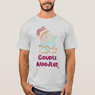 Couple Noodles Funny Ramen Humour Design T-Shirt