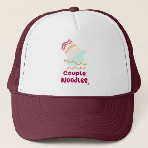 Couple Noodles Funny Ramen Lunch Art Trucker Hat
