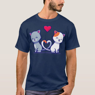 Couple Of Cat Cartoon2 T-Shirt