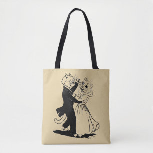Couple of Cats Dancing, Louis Wain Tote Bag