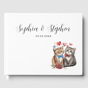 Couple of Cats in Love Wedding Guest Book