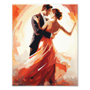 Couple of Dancing Ballroom Dance  Photo Print